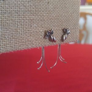 💲Antique vintage iris hanging earrings